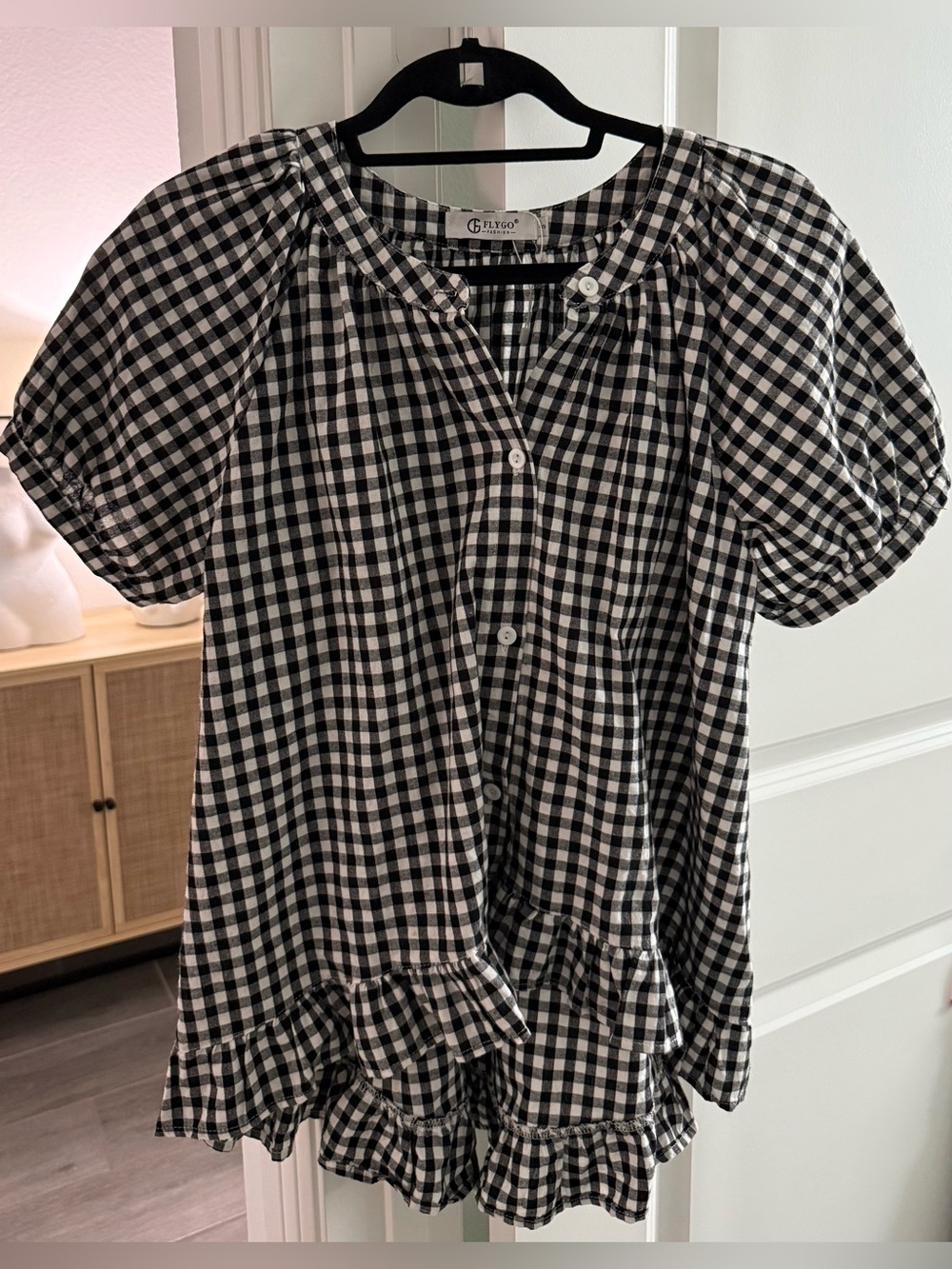 Gingham Ruffle Short Set - Picture 2 of 4